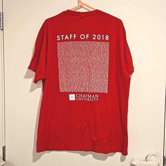 CHAPMAN UNIVERSITY Staff of 2018 short sleeve tee XL commemorative EUC - Picture 4 of 10